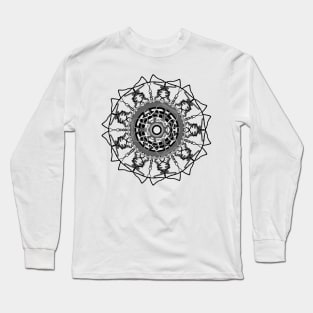 Grey Flower Long Sleeve T-Shirt